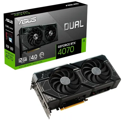 Placa de Vídeo RTX 4070 Asus Dual NVIDIA GeForce, 12 GB GDDR6X, DLSS, Ray Tracing - DUAL-RTX4070-12G