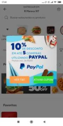 10% OFF em Compras acima de R$40 pagando com PayPal