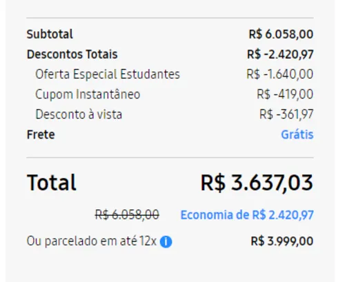 Imagem na descrição da promoção