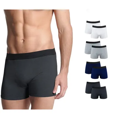 Kit com 8 Cuecas Boxer Basic Lisa Sortidas - Polo Match