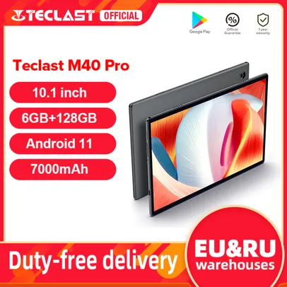 Tablet Teclast M40PRO com tela de 10,1", 6GB de RAM