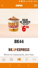 [Drive Thru] Balde de sorvete do Burger King | R$ 7