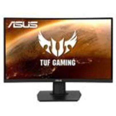 Monitor Gamer Asus TUF 23.6, Curvo, 165 Hz, Full HD, 1ms, Adaptive Sync, HDMI/DisplayPort, Ajuste de Altura, Vesa, Som - VG24VQE