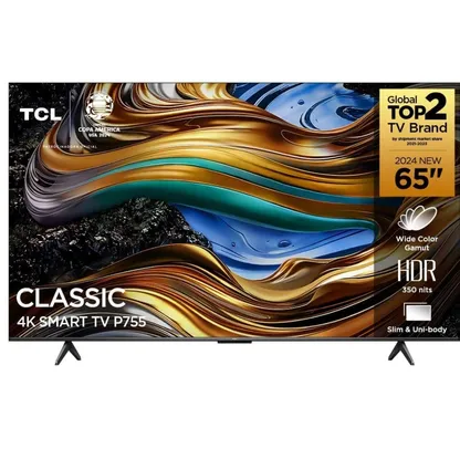 [LANÇAMENTO 2024] Smart TV 65" 4K UHD TCL 65P755 comProcessador AIPQ, Google TV, Wi-Fi,Bluetooth, Google Assistente, DolbyVision e Atmos