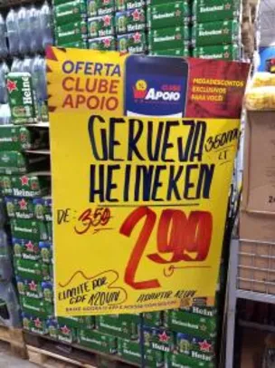 [Apoio Mineiro BH] Cerveja Heineken Lata 350ml  - R$3