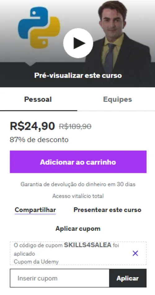 Imagem na descrição da promoção