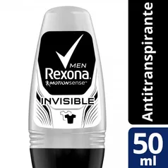 (acima 3 un) Desodorante Roll-On Rexona Men Invisible Masculino Antitranspirante com 50ml