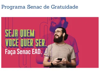 [REGIONAL] SENAC oferece vagas para cursos gratuitos que podem ser feitos online