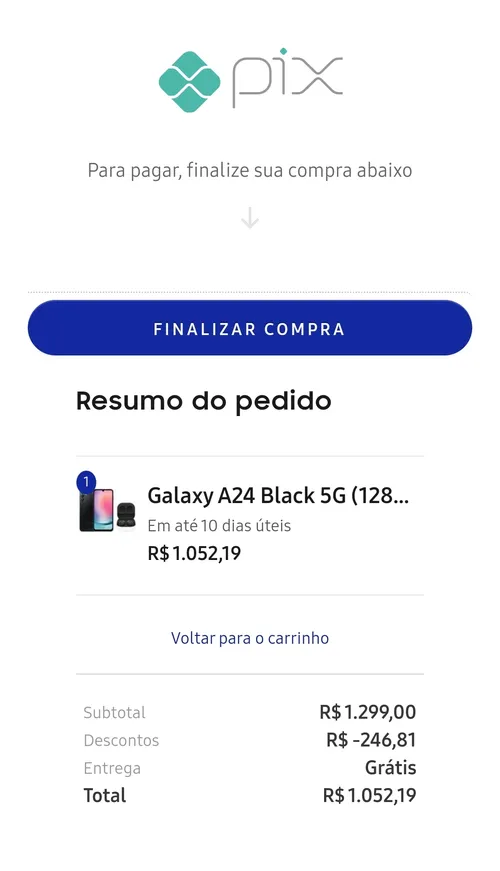 Imagem na descrição da promoção