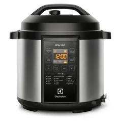 (Com Cashback Electrolux) Panela de Pressão Elétrica Electrolux por Rita Lobo 6L Preta Experience Digital (PCC20) - 127V ou 220V