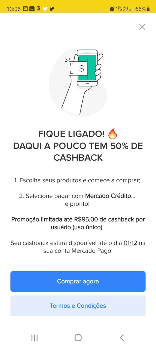 Imagem na descrição da promoção