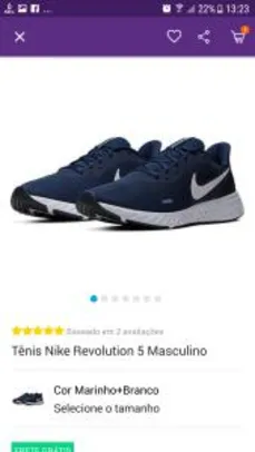 Tênis Nike Revolution 5 Masculino - Vermelho e Branco | R$238