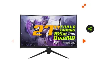 Monitor Gamer SuperFrame Precision, 27 Pol, Quad HD, FreeSync, 1ms, 165Hz, HDMI/DP, SFV2701G