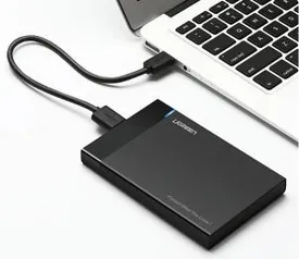 Ugreen US221 USB 3.0 UASP 6 Gbps 2.5 polegadas SATA HDD SSD Disco Rígido Recinto R$44