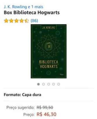 Box Biblioteca hogwarts | R$46