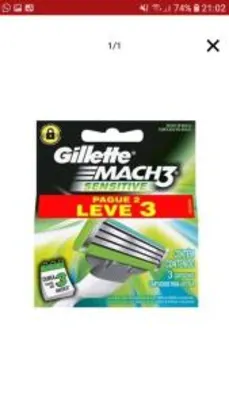 Carga Gillette Mach 3 Sensitive LEVE 3 PAGUE2 | R$16