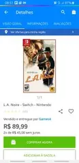 L.A. Noire - Nintendo Switch