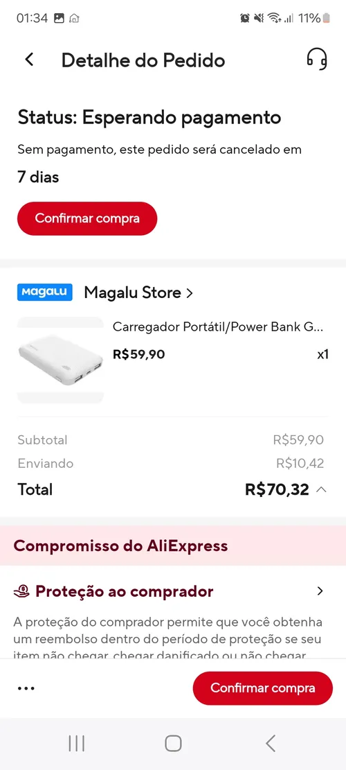 Imagem na descrição da promoção