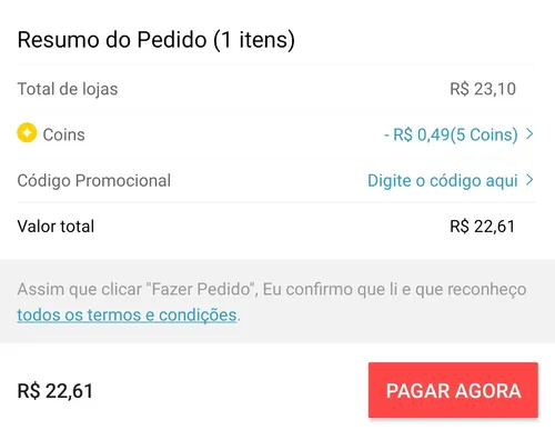 Imagem na descrição da promoção