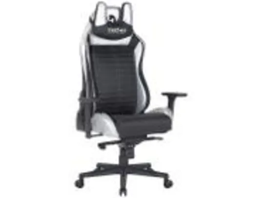 Cadeira Gamer Techni Sport Reclinável Giratória Preta e Prata TS62