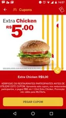 [App Mc Donald's] Extra chicken por R$5