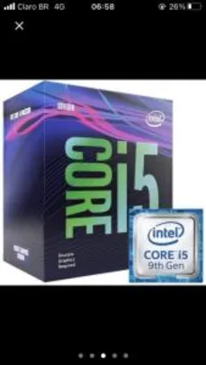 Processador Intel Core i5-9400F Coffee Lake, Cache 9MB, 2.9GHz | R$936