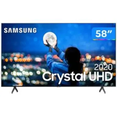 Samsung Smart TV Crystal UHD TU7000 58” 4K 2020, Processador Crystal 4K, Design sem Limites, Controle Remoto Único, Bluetooth