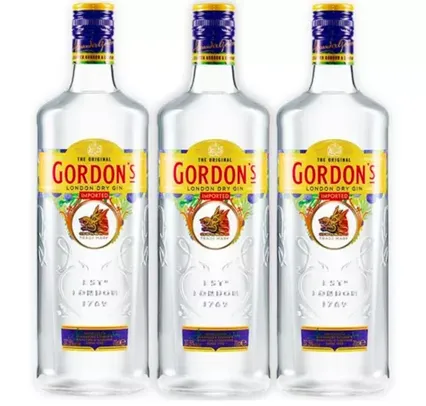 Gin Gordons 750ml 03 Unidades