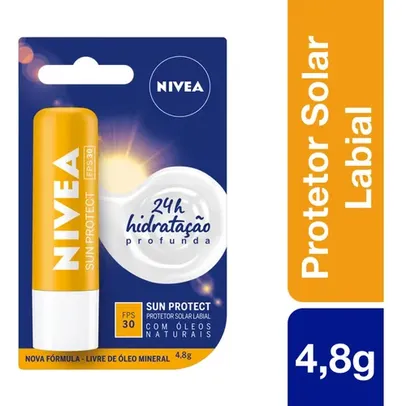 Protetor Labial Sun Protect Fps30 Nivea 4,8g | R$9