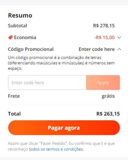 Imagem na descrição da promoção