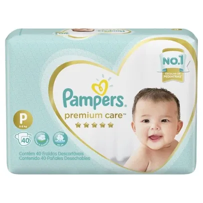 Fralda Pampers Premium Care Tamanho P Com 40 Unidades