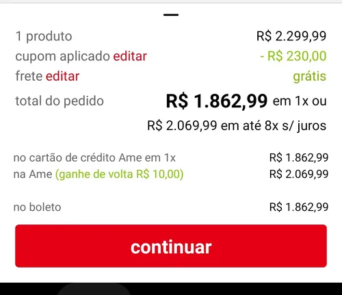 Imagem na descrição da promoção