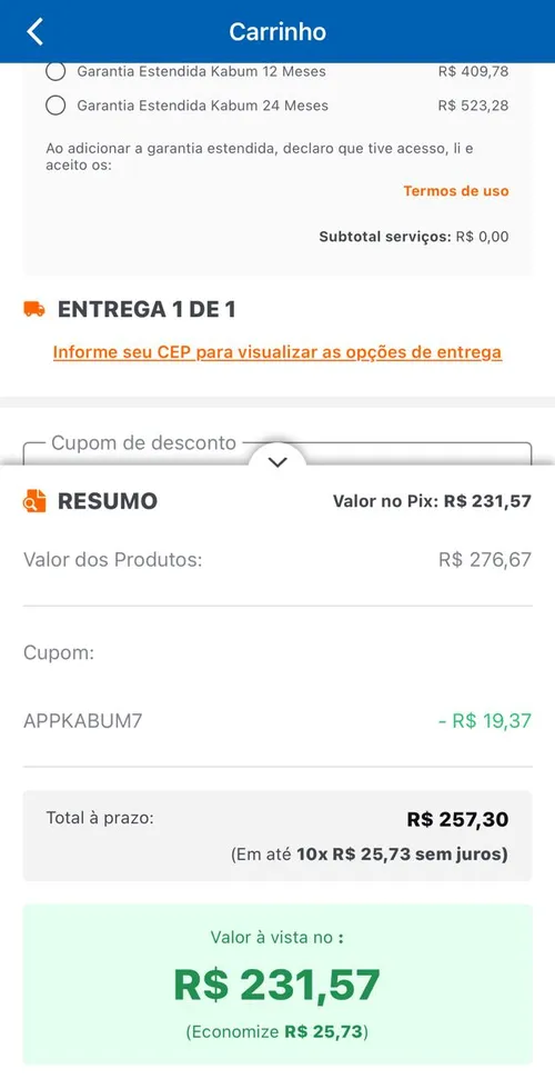 Imagem na descrição da promoção