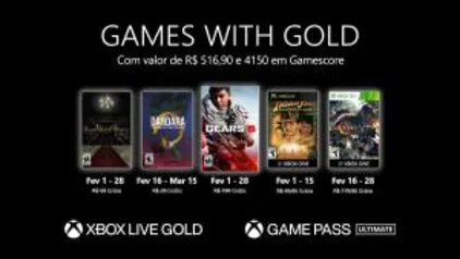 Games With Gold Fevereiro de 2021