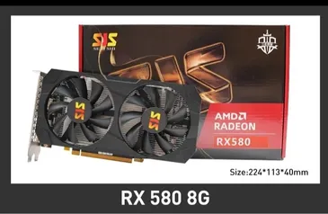 [Taxa inclusa] Placa de vídeo SJS AMD Gaming, Série RX580, 8GB, 2048SP, GDDR5, 256Bit, PCI E