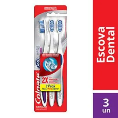 Escova Dental Colgate 360º Luminous White 3unid