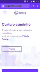 Cabify 40% OFF em 1 viagem