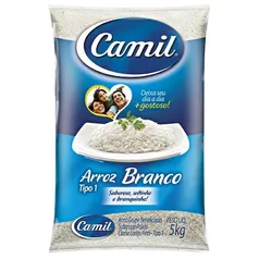 Arroz Agulhinha Tipo 1 Camil 5Kg