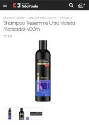 Shampoo Tresemmé Ultra Violeta Matizador 400ml | 3 unid | R$ 7,49 cada