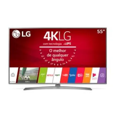 Smart TV LED 55” LG 4K/Ultra HD 55UJ6585 webOS 3.5 - 2 USB 4 HDMI - R$ 3099