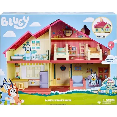 Bluey Family Home Playset com figura poseable de 2,5"