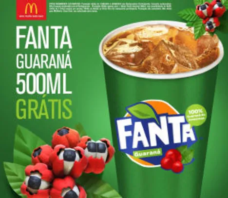 Fanta Guaraná 500ml Grátis - McDonalds