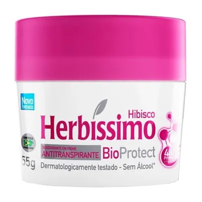 [Super R$4.7] Deo Creme Herbissimo Bioprotect 55 Gr - Hibisco, Herbissimo