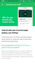 10% do seu boleto, vira CashBack no Pic Pay