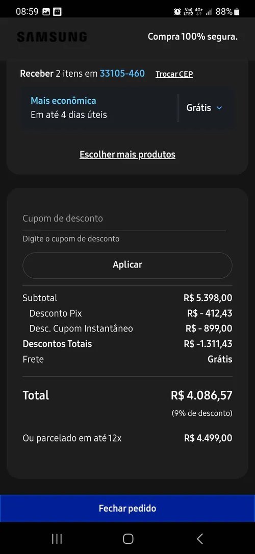 Imagem na descrição da promoção