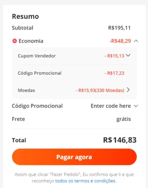 Imagem na descrição da promoção