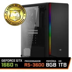 PC Gamer Ideal 2019 AMD RYZEN 5 3600 / Geforce GTX 1660 TI / DDR4 8GB / HD 1TB / 500W | R$3.699