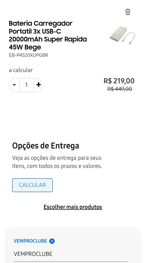 Imagem na descrição da promoção