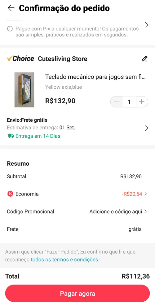 Imagem na descrição da promoção