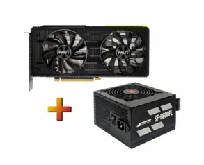 Kit Upgrade Palit RTX 3060 Ti Dual OC + Fonte SuperFrame 600W